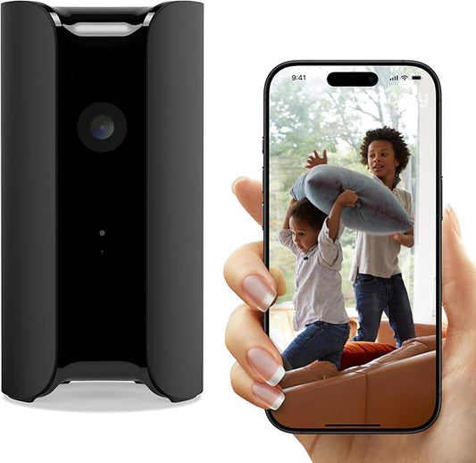 Canary Pro Indoor Home Security Camera 1080p HD WiFi IP | 24/7 Watch Live Video, Siren, Climate Monitor, Motion Alerts, Two-Way Talk, Night Vision, 10x Zoom, Private Mode, Works with Alexa and More