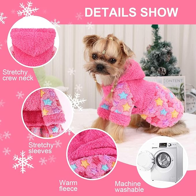 Dog Sweater Pet Hoodie Dress for Dogs Winter Dog Clothes for Small Dogs Girl Cold Weather Coats Fall Puppy Sweatshirt Chihuahua Yorkie Cat Costumes