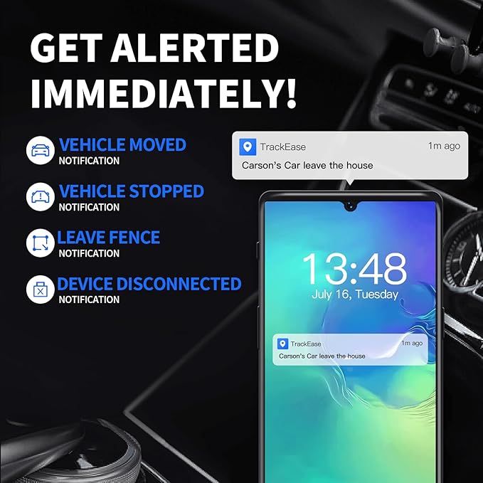 GPS Tracker for Vehicles, No Monthly Fee, No Subscription with Real-Time Tracking, 4G SIM and Data Included, Trip History, GeoFence, Speeding Alerts, Global Coverage, OBD, for Fleets & Families