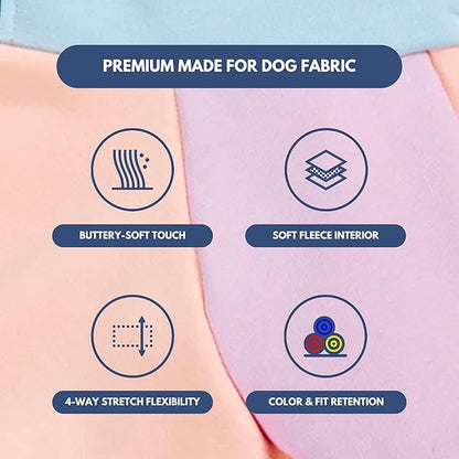 Spark Paws Dog Hoodie – Premium Dog Sweater for Small, Medium, and Large Dogs | Warm Outfits for French Bulldogs, Pitbull, Puppy, Winter Jacket Alternative - Cotton Candy - 3XL
