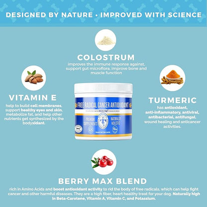 Detox Antioxidant for Better Dog Health. Chemical Free Natural and Organic Free Radical Inhibitor that Helps Maintain You Fur Persons Better Health, Pet Nutritionist Developed Prevention