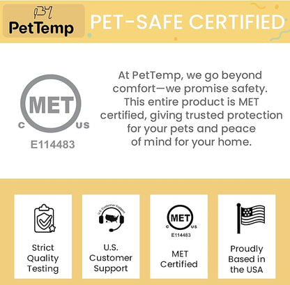 Large Dog Heating Pad & Heated Pet Bed for Big Dogs and Multiple Pets, Waterproof Pet Heating Pad with 5 Adjustable Heat Settings, Timer, Auto Shut-Off and Chew Resistant Cord, 26'' x 20''