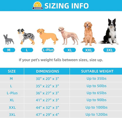 Sunheir Orthopedic Dog Bed for Medium Dogs, Waterproof Deluxe Plush Dog Crate Bed with Removable Washable Cover & Anti-Slip Bottom, Egg Crate Foam Pet Bed Mat, Light Blue, (30.0"L x 20.0"W x 3.0"Th)