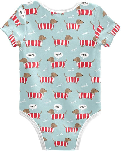 Bright Emotions Raccoons Baby Short Sleeve Bodysuits Romper Unisex Infant Outfit Wrapping Clothes for Boy Girl kids 3M