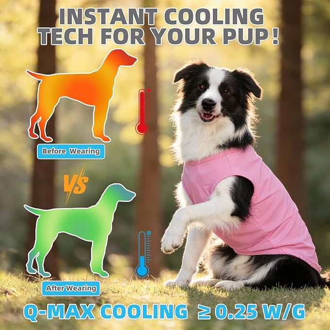 KOOLTAIL Dog Clothes for Large Dogs Boys Girls, 2 Pack Cotton Comfortable Dog T Shirts Coats for Outdoor, UV & Insect Protection Anti-Hair Loss & Lightweight Pet Vest Tank Tops Apparel,Pink&Purple,M