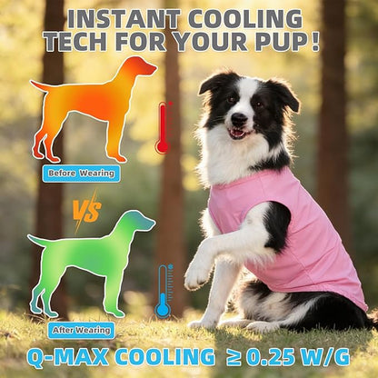 KOOLTAIL Dog Clothes for Large Dogs Boys Girls, 2 Pack Cotton Comfortable Dog T Shirts Coats for Outdoor, UV & Insect Protection Anti-Hair Loss & Lightweight Pet Vest Tank Tops Apparel,Pink&Purple,XL