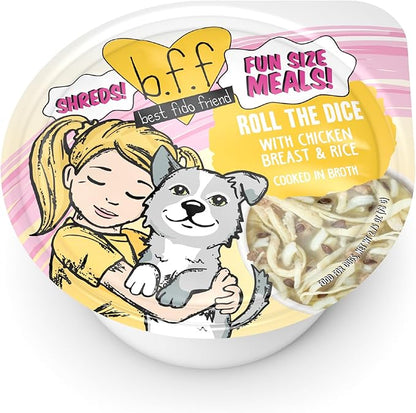 Weruva Best Fido Friend Fun Size Meals for Dogs, Roll The Dice, 2.75oz Cup, Pack of 12