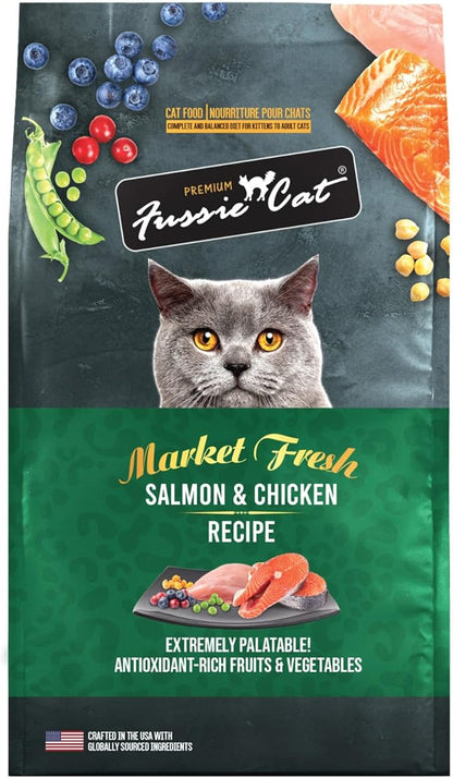 Fussie Cat Market Fresh Salmon & Chicken Recipe, Dry Cat Food, 10lb Bag