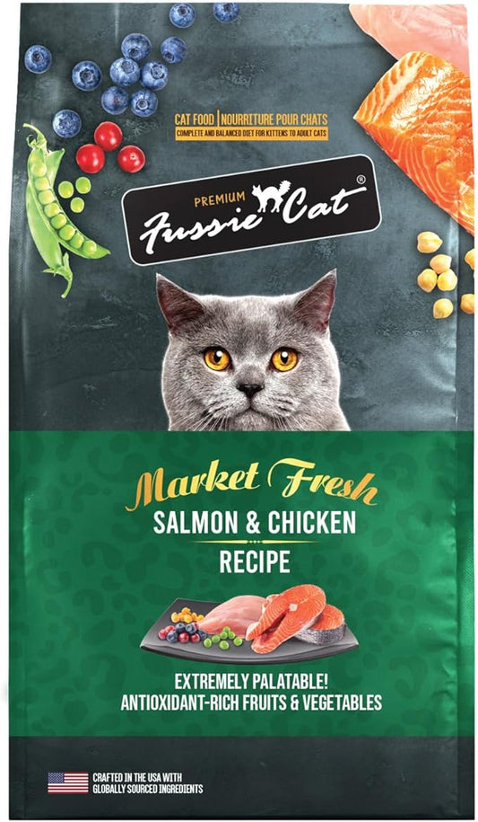 Fussie Cat Market Fresh Salmon & Chicken Recipe, Dry Cat Food, 10lb Bag