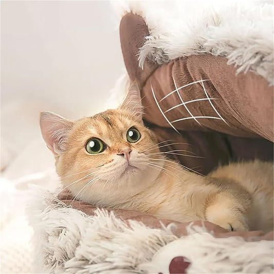 Super Soft Washable Plush Pet Bed, Deep Sleep Kennel Sofa for Chihuahua & Cats, Home Basket Litter Mat(1,65cm)