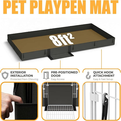 20 Planes Guinea Pig Cages Enclosed Hamster Cage with Transparent Top & Waterproof Liner, Expandable Cage for Guinea Pigs, Metal Wire Yard Fence Rabbit Cage