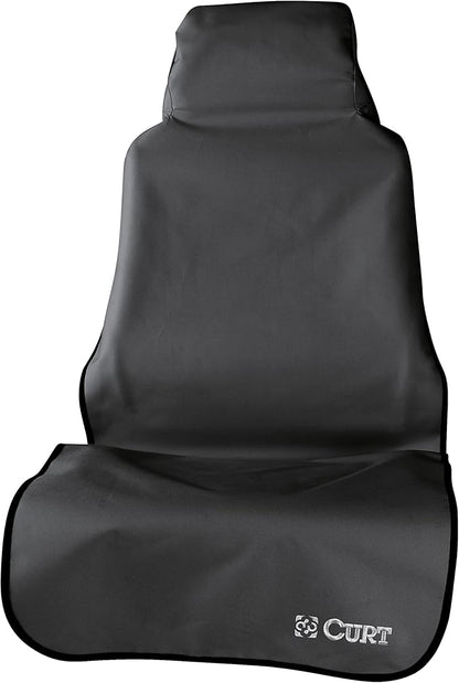 CURT 18501 Seat Defender 58-Inch x 23-Inch Black Waterproof Universal Bucket Car Seat Cover Protector