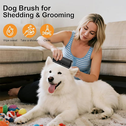 Groompro Deshedding Brush, Deshedding Dog Brush for Cats, Dogs, Rabbits, Horses, Ergonomic Pets Groomer that Relieves Pet Itchiness, Effectively Removes Undercoat & Loose Hair