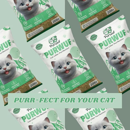 Premium Clumping Cat Litter, for All Types of Cats – 99% Dust Free, Strong Odor Control, Fast Clumping, Low Tracking Natural Clay Litter - 20lbs Bag