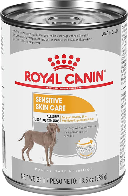 Royal Canin Canine Care Nutrition Sensitive Skin Care Adult Loaf in Sauce Dog Food, 13.5 oz (Pack of 12)