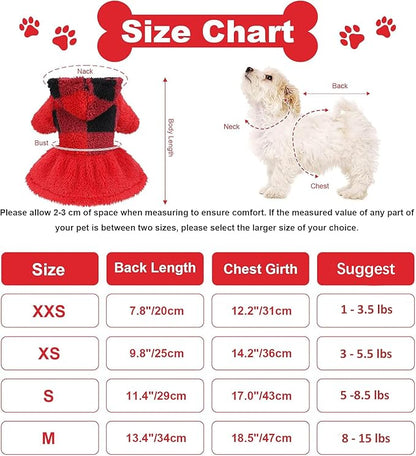 Dog Sweater Fleece Dog Hoodie Winter Puppy Clothes for Small Dogs Boy Girl Pet Cold Weather Doggie Coats Fall Doggy Sweatshirt for Chihuahua Yorkie Cat Sweater Costume, Red Plaid, S