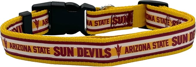 Pets First Collegiate PET Collar OLD VERSION Arizona State Sun Devils Dog Collar, Size Medium. Best Sports Team Collar for Dogs & Cats. A Shiny & Colorful Dog & Cat Collar Licensed by The NCAA