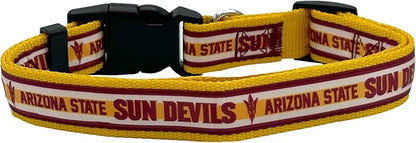 Pets First Collegiate PET Collar OLD VERSION Arizona State Sun Devils Dog Collar, Size Medium. Best Sports Team Collar for Dogs & Cats. A Shiny & Colorful Dog & Cat Collar Licensed by The NCAA
