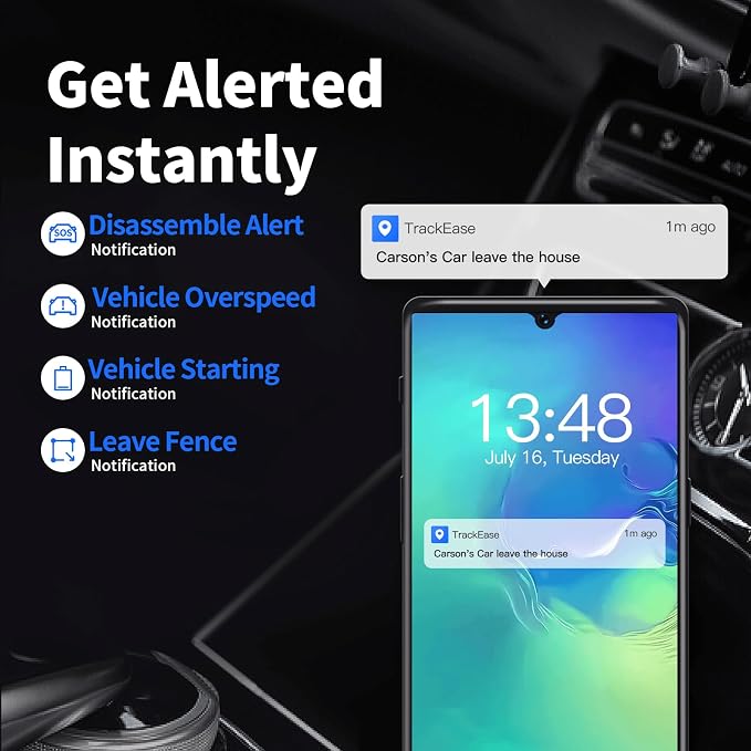 GPS Tracker for Vehicles with Kill Switch, No Monthly Fee, No Subscription, 4G SIM Card and Data Included, Trip History, GeoFence, Driving Alerts, Global Coverage, for Fleets