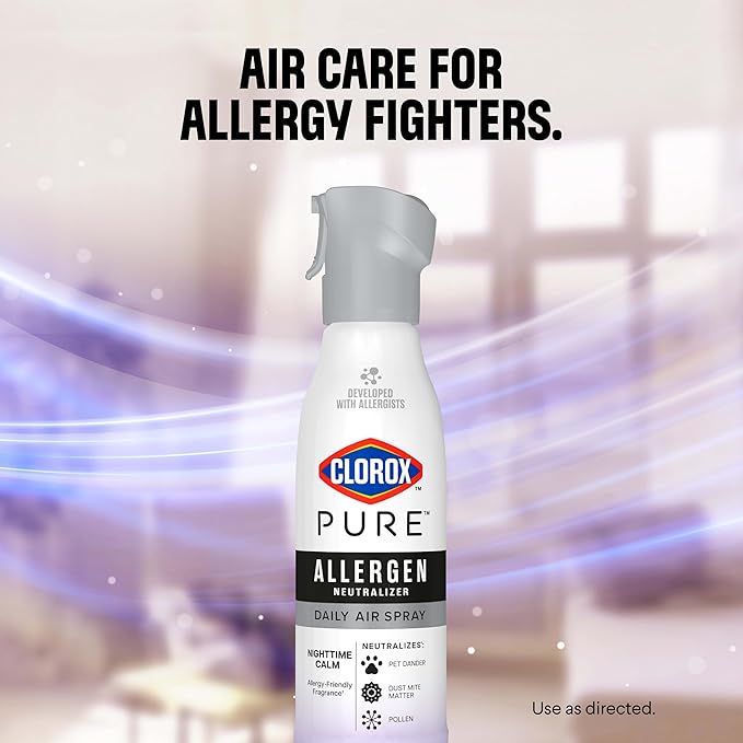 Clorox PURE Allergen Neutralizer Daily Air Spray, Nighttime Calm, 8 Ounces