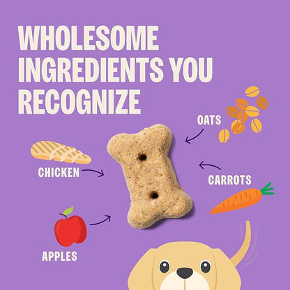 Wellness Old Mother Hubbard Classic Puppy Dog Biscuits, Natural Training Treats, Oatmeal and Chicken Flavor, Mini Size, 20 oz Bag
