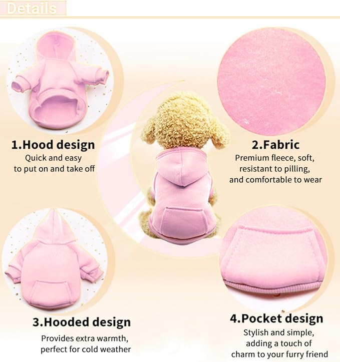 TAPBULL Dog Dresses, Fashionable Pet Dog Sweatshirt Clothes in Light Colors, Cute Cat Birthday Dress Outfit (Pink/Purple/Coffee 3-Pack), XX-Large