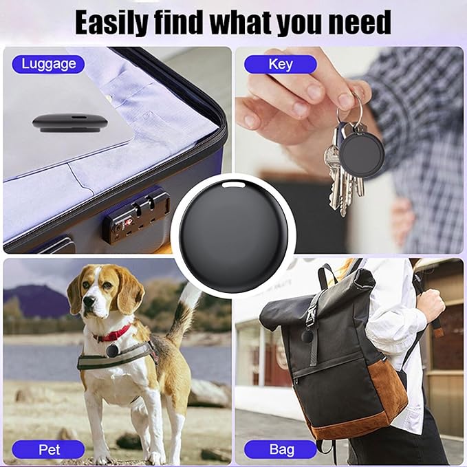 GPS Tracker for Vehicles No Subscription - Hidden Tracker Device for Vehicles, Mini Car Tracker Tag Work with Find My (iOS Only), Tracking Device for Kids, Key, Pet, Luggage