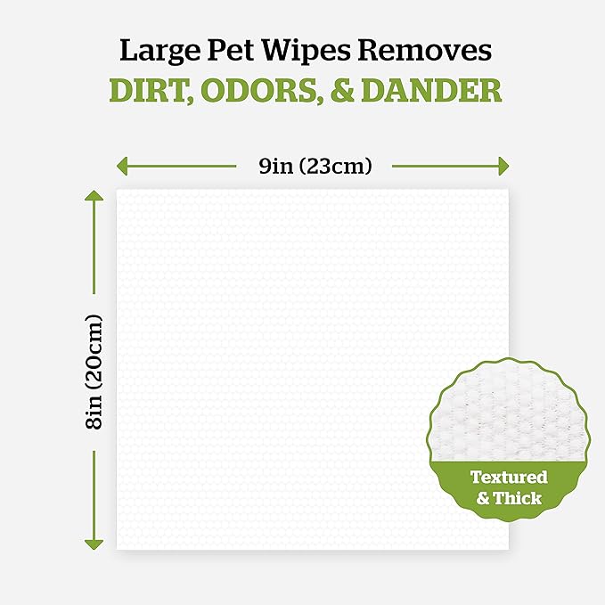 Pogi’s Dog Grooming Wipes – Hypoallergenic Pet Wipes for Paws, Body & Butt – Cleaning & Hydrating, Green Tea Scent, 400-Count