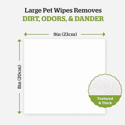 Pogi’s Dog Grooming Wipes – Hypoallergenic Pet Wipes for Paws, Body & Butt – Cleaning & Hydrating, Green Tea Scent, 400-Count