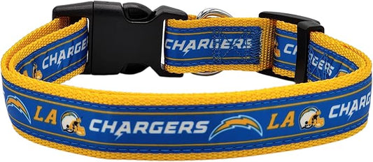 NFL PET Collar Los Angeles Chargers Dog Collar, Small Football Team Collar for Dogs & Cats. A Shiny & Colorful Cat Collar & Dog Collar Licensed by The NFL
