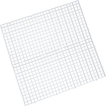 ALEGI 12 Pcs Aquarium Fish Tank Divider Plastic Egg Crate Aquarium Filter Bottom Tray Grid Isolation Board Partition Net Pane Separator (L 12pcs)