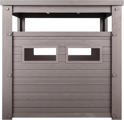 New Age Pet ECOFLEX Jumbo Cat Box Cover and End Table with Litter Box Enclosure and a 10 Year Warranty Hides Unsightly Litter Box made with Moisture & Odor Resistant Composite Material, Grey