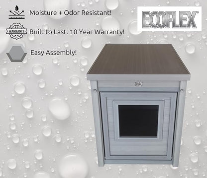 New Age Pet ECOFLEX Cat Box Cover and End Table with Litter Box Enclosure and a 10 Year Warranty Hides Unsightly Litter Box made with Moisture & Odor Resistant Composite Material