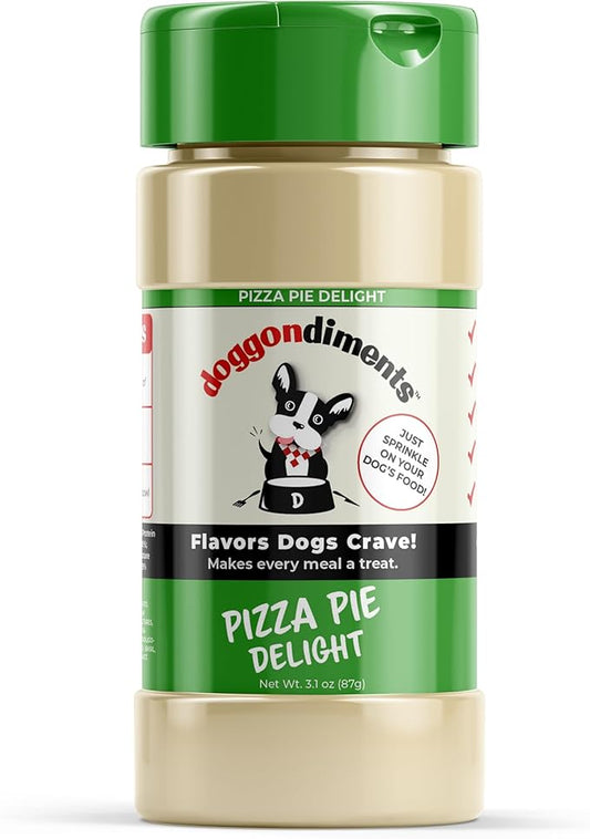 Pizza Pie Delight Dog Food Topper, Fun People Food Flavors, Powder, Small & Large Breeds, Made in USA
