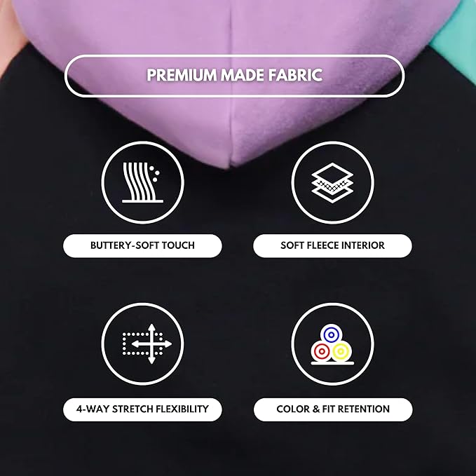 Spark Paws Human Hoodie - Premium Quality, Buttery Soft, Superior Comfort and Fit, Calming Fleece Interior, Suitable for All Styles – Cyber Color Block - M