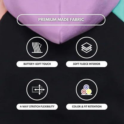 Spark Paws Human Hoodie - Premium Quality, Buttery Soft, Superior Comfort and Fit, Calming Fleece Interior, Suitable for All Styles – Cyber Color Block - L