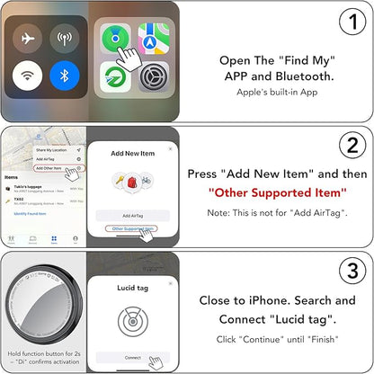 2026 New [Apple MFi Certified] Air Tracker Tags-4 Pack (iOS Only), Tukio Bluetooth Tracker for Apple Find My, Replaceable Battery, Key Finder and Item Locator Smart Tag for Keys, Bag, Luggage and More