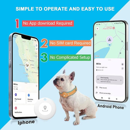New GPS Tracker for Dogs: Smart Pet Collar with Real-Time Tracking | No Monthly Fee/Subscription (iOS & Android) Waterproof, Anti-Lost,365-Day Long Battery Life GPS Tracker Dog Collar