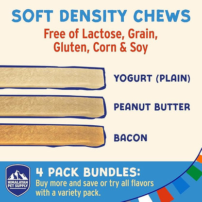Himalayan Dog Chew Yogurt Sticks, Peanut Butter, Dog Treats With Prebiotics, Probiotics & Protein, Digestive Support, Lactose & Gluten Free, Natural Dog Treat for All Breeds, Made in America, 5 Count