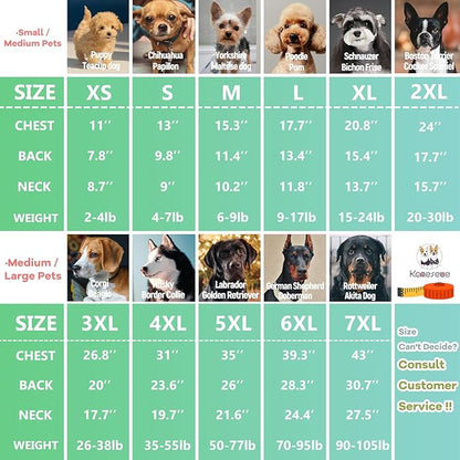 Koneseve Dog Shirt, Pet Plaid Clothes Shirt T-Shirt, Sweater Bottoming Shirt for Small Dog Cat Puppy Grid Adorable Wearing Stylish Cozy Halloween,Christmas Costumes (Green;3XL)