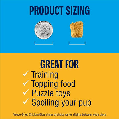 Muenster Freeze Dried Chicken Bites - Dog Food, Treat, Mixer or Topper (5oz) - Grain Free