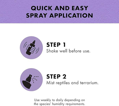 Zilla Tropical Mist Humidity Spray, Ideal for All Tropical Reptiles and Amphibians, Fortified with Aloe Vera (Pack of 2)