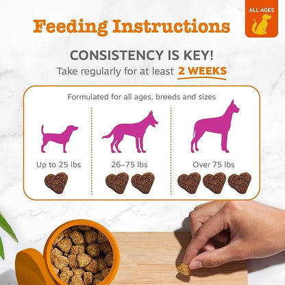 Zesty Paws Omega 3 Fish Oil for Dogs - Zesty Paw Dog Vitamins and Supplements for Hip, Joint & Skin, Bacon (90 Chews)