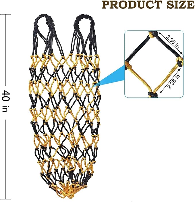 2PCS Hay Net for Horses,Slow Feed Hay Bag for Horses Goat Sheep,Hanging Hay Feeder Bag for Horses Stable Stall Paddock Rest Toy