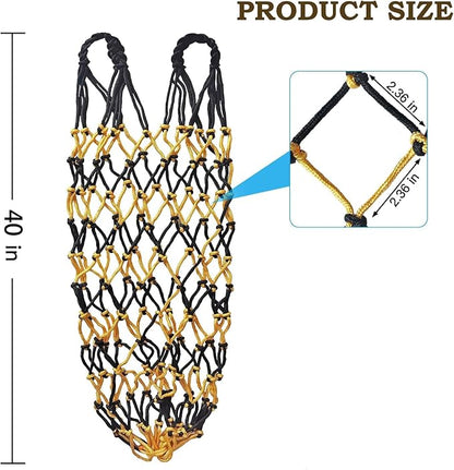 2PCS Hay Net for Horses,Slow Feed Hay Bag for Horses Goat Sheep,Hanging Hay Feeder Bag for Horses Stable Stall Paddock Rest Toy