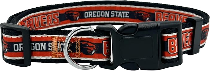 Pets First Collegiate PET Collar NEW VERSION Oregon State Beavers Dog Collar, Size Large. Best Sports Team Color for Dogs & Cats. A Shiny & Colorful Dog & Cat Collar Licensed by The NCAA
