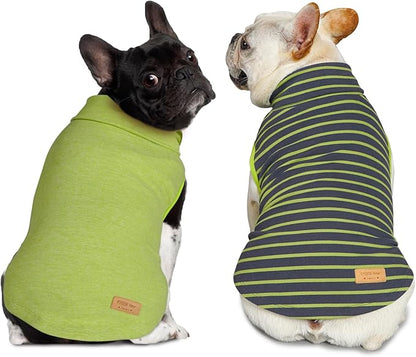 KYEESE 2Pack Dog Sweater Soft Pet Sweatshirt PulloverDog Sweaters for Small Dogs Male Warm Pet Coats Stretchy Pets Clothes Turtleneck Dogs Clothes