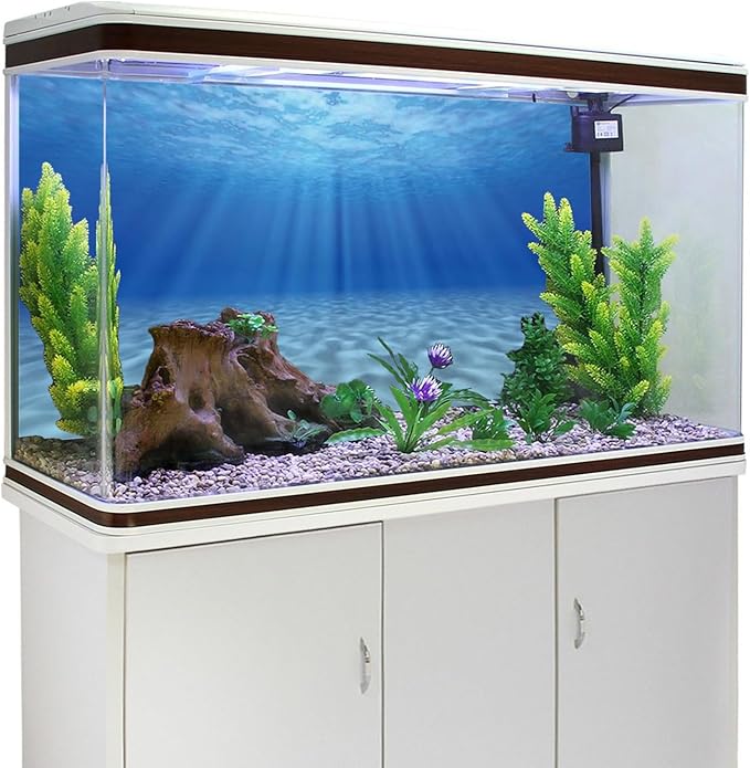 AWERT Undersea Theme Aquarium Background Sunshine Underwater World Fish Tank Background 36x20 inches