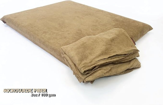 Luxurious Comfort Solid Pad Memory Foam Pet Dog Bed with Inner Waterproof Case and External Cover for Small and Medium Dogs + Free 2nd Cover (Complete Bed - 34"x27"x3", Suede - Brown)