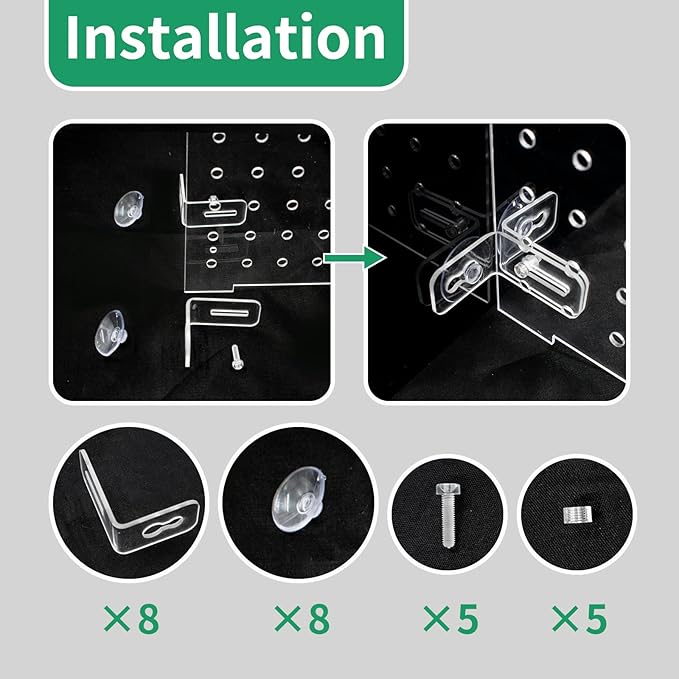 Fish Tank Divider Aquarium Acrylic Isolation Grid Board Divider with Suction Cups Accessories Transparent Plate Baffle Blocking Fish Partition Net Freshwater Ornament 25x30cm/9.84x11.81in